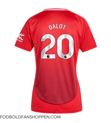 Manchester United Diogo Dalot #20 Hjemmebanetrøje Dame 2024-25 Kortærmet